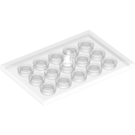 Lego deska 6x4 s pinem na vlak, červená (402521, 6148786)